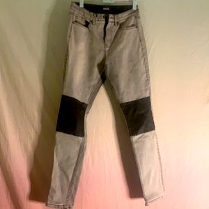 Grey denim skinny jeans